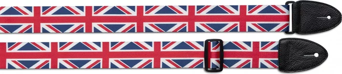 Terylene guitar strap with UK flag pattern