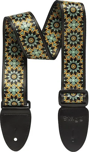 Terylene guitar strap with Mandala pattern