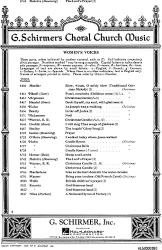 The Lord's Prayer - for Women's Voices