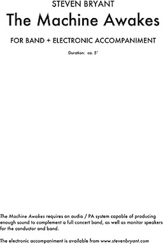 The Machine Awakes (for Band Plus Electronics)
