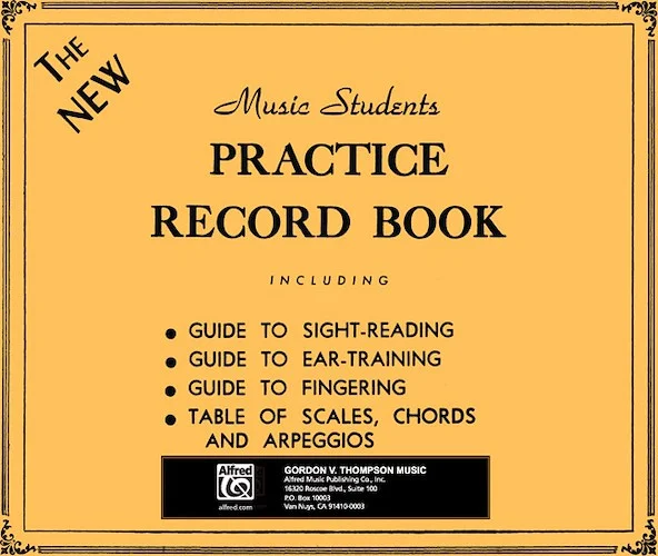 The New Music Students Practice Record Book