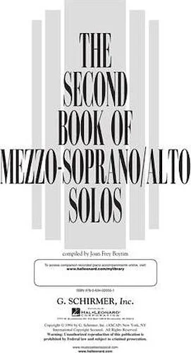 The Second Book of Mezzo-Soprano/Alto Solos