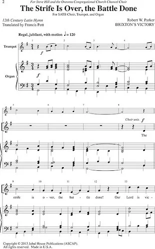 The Strife Is Over, the Battle Done