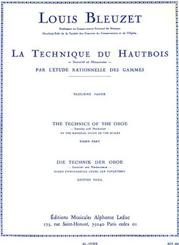 The Technique of the Oboe - Volume 3