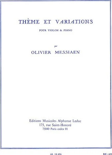 Theme et Variations pour Violon et Piano