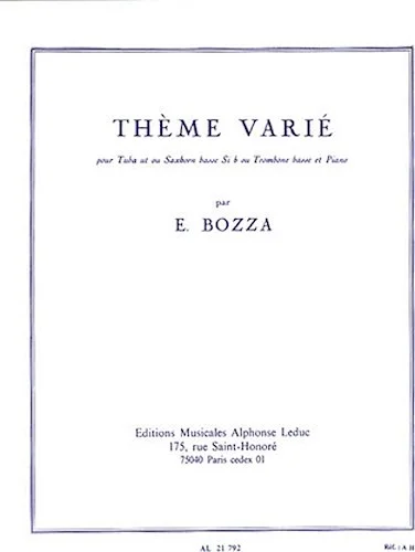 Theme Varie (bass Trombone And Piano)