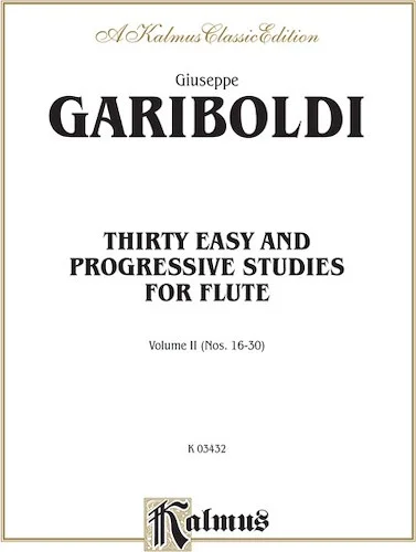 Thirty Easy and Progressive Studies, Volume II (Nos. 16-30)