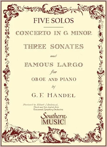Three Sonates Famous Largo (Concerto G Minor)