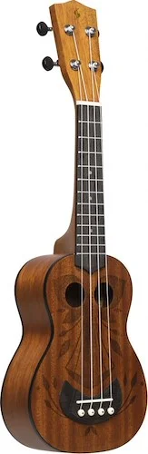 Tiki series soprano ukulele with sapele top, Oh finish, with black nylon gigbag