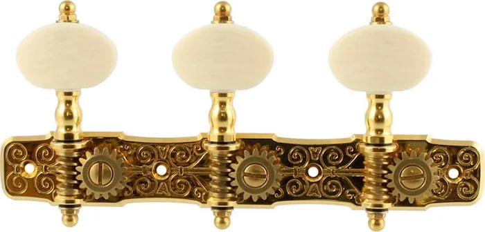 TK-7953-002 Gotoh Gold Classical Tuner Set with Simulated Ivory- set of 2 pcs