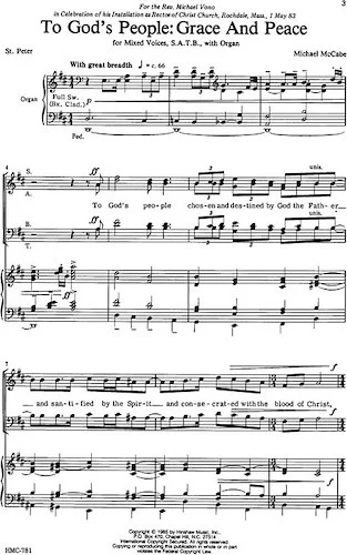 To God's People: Grace and Peace