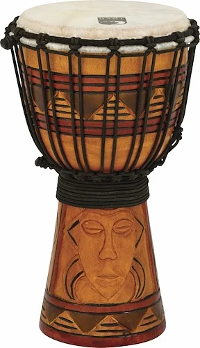 Toca TODJ-12TM Origins Series Rope Tuned Wood 12-Inch Djembe - Tribal Mask