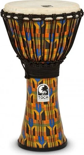 Toca Freestyle Rope Tuned 10” Djembe, Kente Cloth