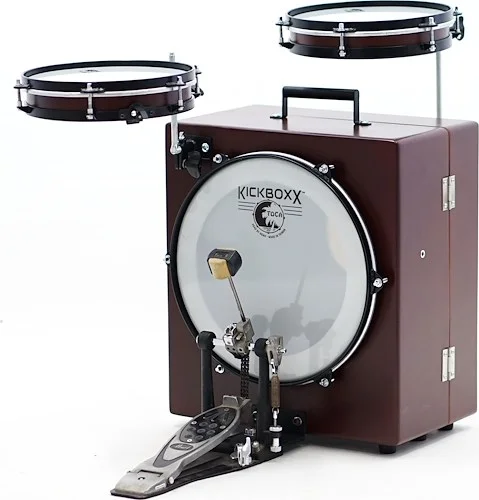 Toca Kickboxx Suitcase Drum Set with Kickboxx, 10" Snare, 10" Tom, and 3 Accessory Mounting Rods