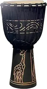 Toca Street Series 10" Djembe, Giraffe Carving