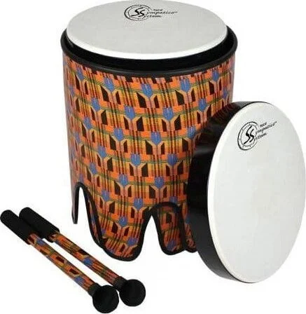 Toca Sympatico Nesting Tom Tom 14" Kente Cloth w/Pretuned Fiber Dot Head