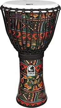Toca TF2DJ-14ADB Freestyle II Rope Tuned 14" Djembe with Bag - African Dance