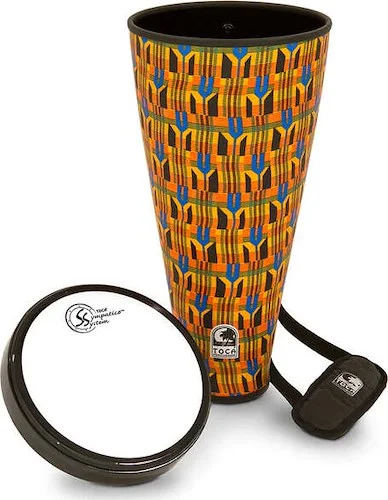 Toca TSSNA-12K-FP Sympatico™ System Nesting Ashiko Drum 12" (Kente Cloth)