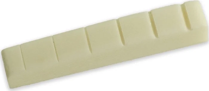 Tone Ninja Guitar Slotted Bone Nut - Flat Bottom 43mm Bleached Bone (1)