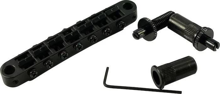 TonePros 7 String Metric Tune-O-Matic Bridge With Large Posts Black
