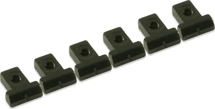 TonePros Replacement TP6 Black Saddle Set With Wire Retainer Clips Zinc