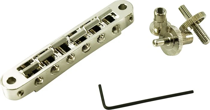 TonePros Standard Tune-O-Matic Bridge With Small Posts Nickel
