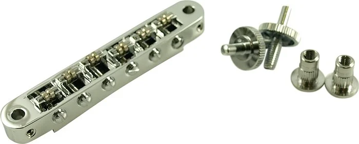 TonePros Standard Tune-O-Matic Bridge With Small Posts And Roller Saddles Chrome