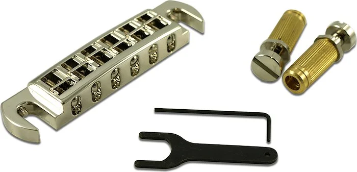 TonePros Wraparound Bridge With S1 Studs Nickel