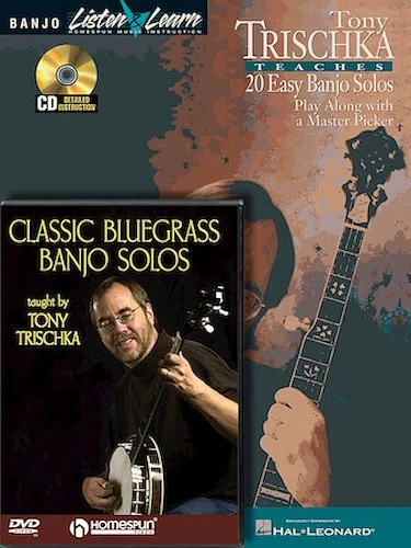 Tony Trischka - Banjo Bundle Pack - Tony Trischka Teaches 20 Easy Banjo Solos (Book/CD Pack) with Classic Bluegrass Banjo Solos (DVD)