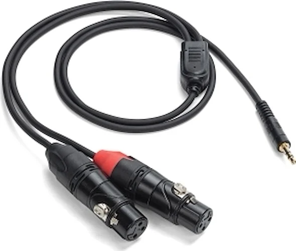 Tourtek Pro - 1/8 inch. TRS (Stereo) to Dual XLR (Female) Cable - 3' Breakout Accessory Cable