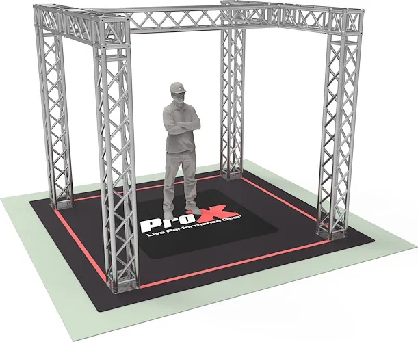 Tradeshow Booth 10.11 W X 9.42 L X 9.20 FT H with H Shape Design in center  - 2mm Heavy Duty Truss