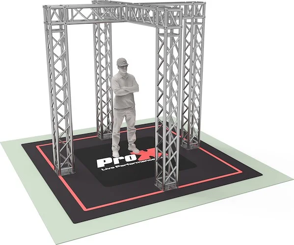 Tradeshow Booth 9.42 W X 9.42 L X 9.20 FT H with X Shape Design in center - 2mm Heavy Duty Truss