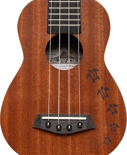 Traditional Soprano Ukulele with Top & Honu Turtle Engraving