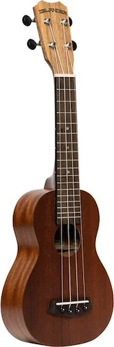 Traditional soprano ukulele with mahogany top