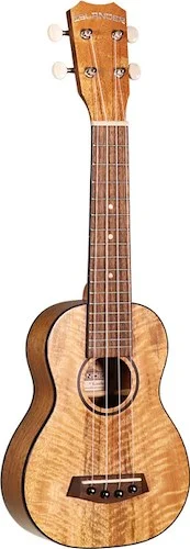 Traditional soprano ukulele with mango wood top