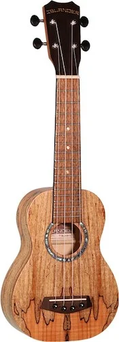 Traditional soprano ukulele with spalted maple top