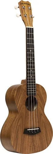 Traditional tenor ukulele with flamed acacia top