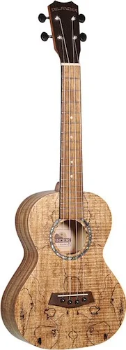 Traditional tenor ukulele with spalted maple top