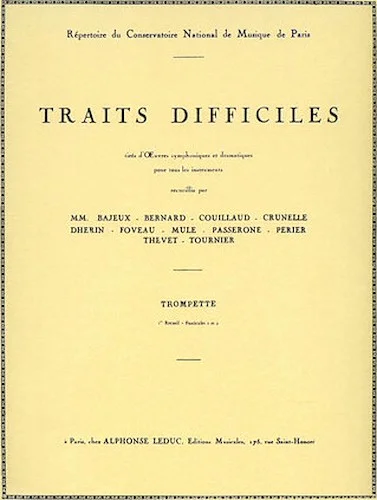 Traits Difficiles Vol.1 (trumpet Solo)