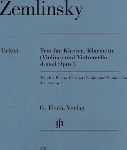 Trio for Piano, Clarinet (Violin) and Violoncello in D-minor Op. 3