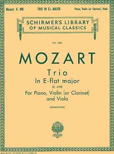 Trio No. 7 in E Flat, K.498