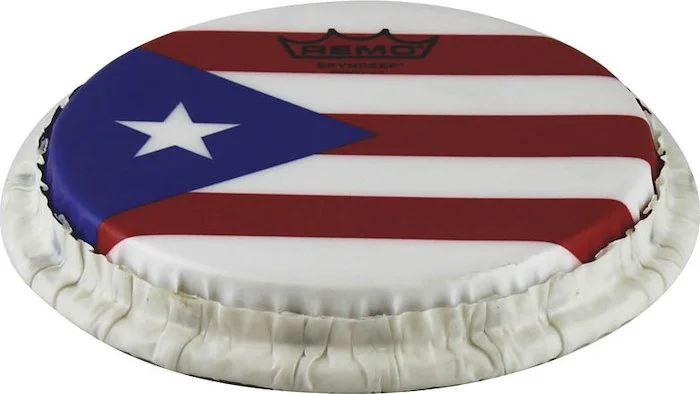Tucked Skyndeep® Bongo Drumhead - Puerto Rican Flag Graphic, 7.15"