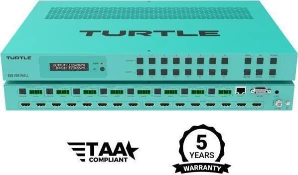 Turtle AVTAV-MX88VW4K60 444 8x8 Video Wall, Mat