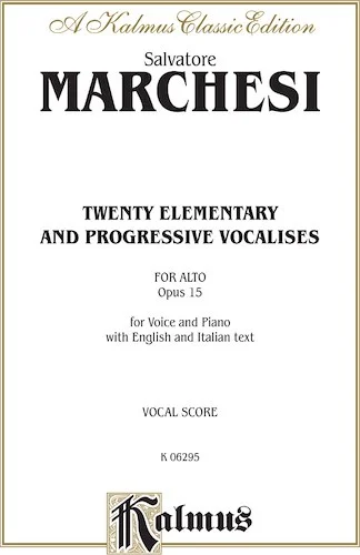 Twenty Elementary and Progressive Vocalises, Opus 15