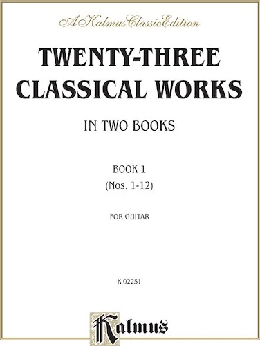 Twenty-Three Classical Works for Two Guitars, Book 1