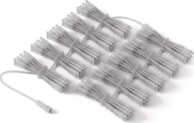 Twinkly Plus - RGBW Modular Curtain with Transparent Wire - 250 Count - 10 Drops - 25 Lights per Drop - 4" Drop Spacing