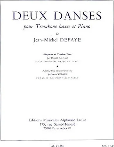 Two Dances, For Bass Trombone And Piano