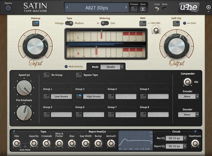 u-He Satin (Download) <br>Luscious tape machine