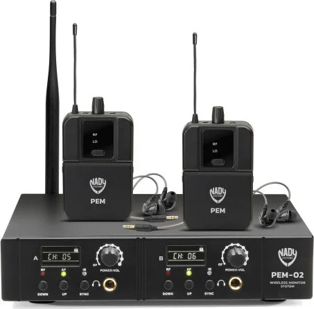 UHF 16-Channel Wireless Professional Dual Channel In-Ear Monitor System