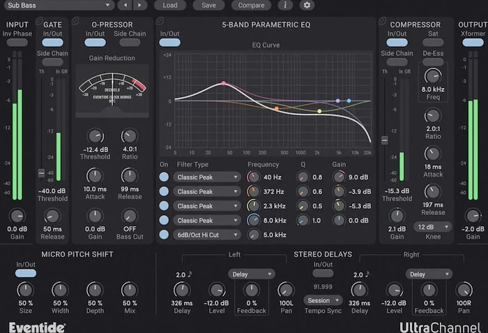 UltraChannel (Download)<br>Channel strip w/ dly, EQ, Comp & PtchSft